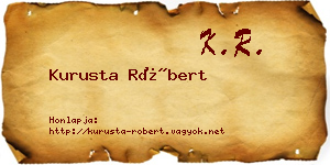 Kurusta Róbert névjegykártya